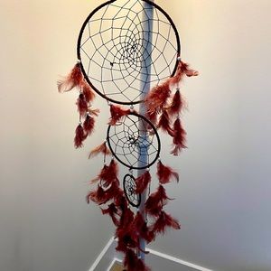 Large maroon dream catcher